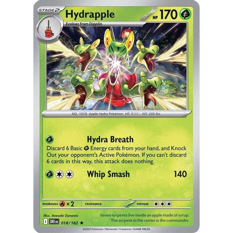 Pokemon Destined Rivals Rare Hydrapple #18 - Walmart.com