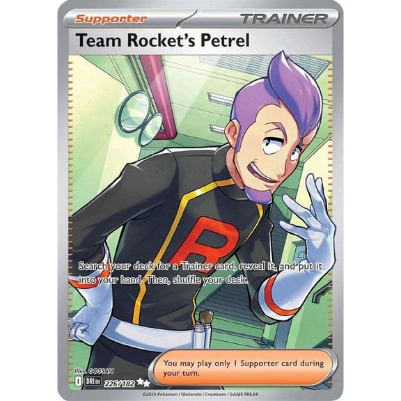 Pokemon Destined Rivals Ultra Rare Team Rocket's Petrel #226