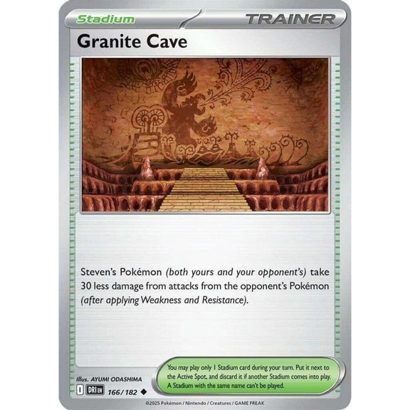 Pokemon Destined Rivals Uncommon Granite Cave Stadium #166