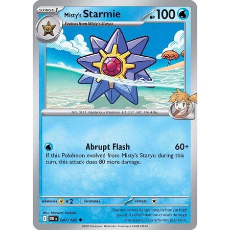 Pokemon Destined Rivals Uncommon Misty's Starmie #47