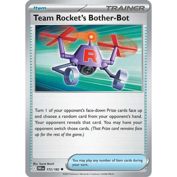 Pokemon Destined Rivals Uncommon Team Rocket's Bother-Bot #172