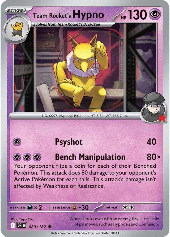 hypno pokemon card Pokemon Card Japanese Team Rocket's Hypno 038/098 sv10 U TCG