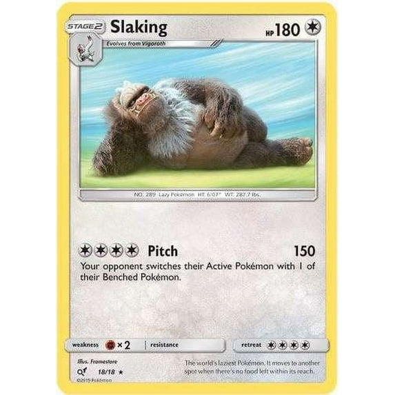 Pokemon Detective Pikachu Rare Holo Slaking #18