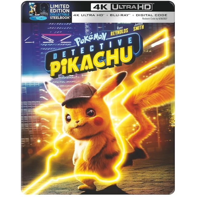 Pokemon Detective Pikachu (Steelbook) (4K Ultra HD + Blu-ray), Family, Warner Bros.