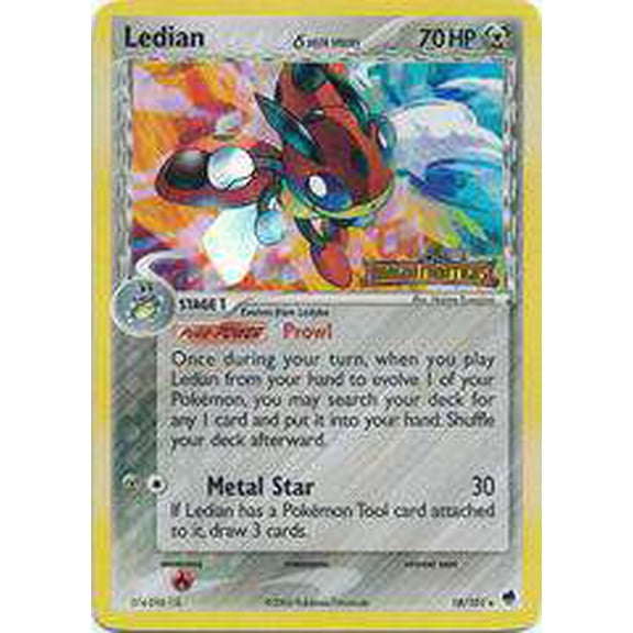 Pokemon Dragon Frontiers Rare Ledian (Delta Species) #18 [Reverse Holofoil]