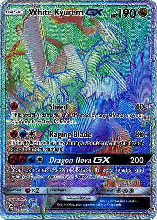 Pokemon Dragon Majesty Hyper Rare White Kyurem GX #74 - Walmart.com