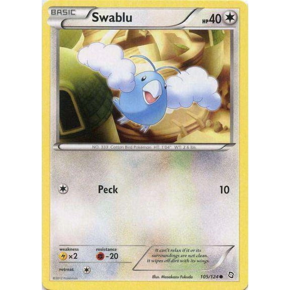 Pokemon Dragons Exalted Common Swablu #105