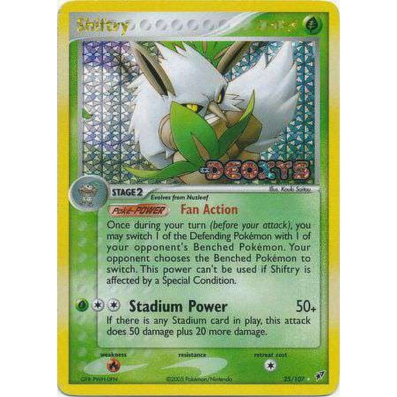 Pokemon EX Deoxys Reverse Holo Shiftry #25