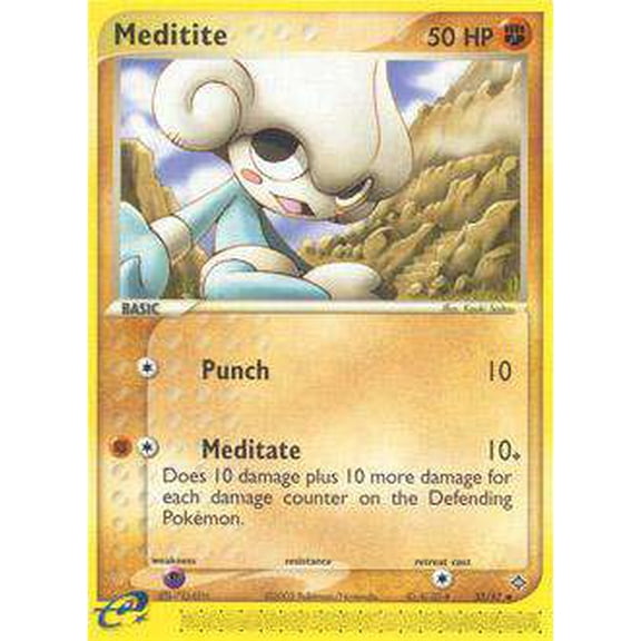 Pokemon EX Dragon Uncommon Meditite #37