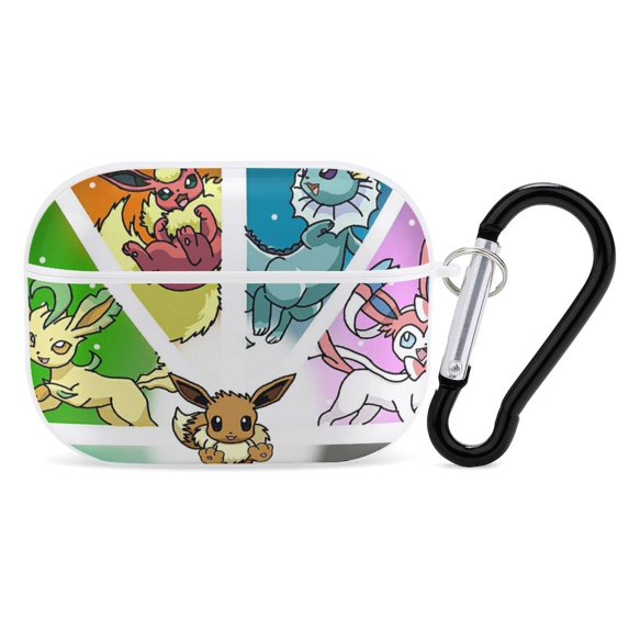 Pokemon_Ee_vee 3D Printed Case for AirPods Pro Case 2nd 1st Generation Case Cover/AirPod Pro Case Cover, Cute PC Hard Shell Protective Cover for Apple Airpod Case white