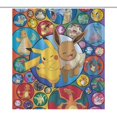 thumbnail image 1 of Pokemon Eevee Bubbles Shower Curtain,Shower Curtain for Bathroom,Shower Curtain Fall Waterproof in Bath 72x66 inches,Long Shower Curtains Set with Curtain Hooks, 1 of 4