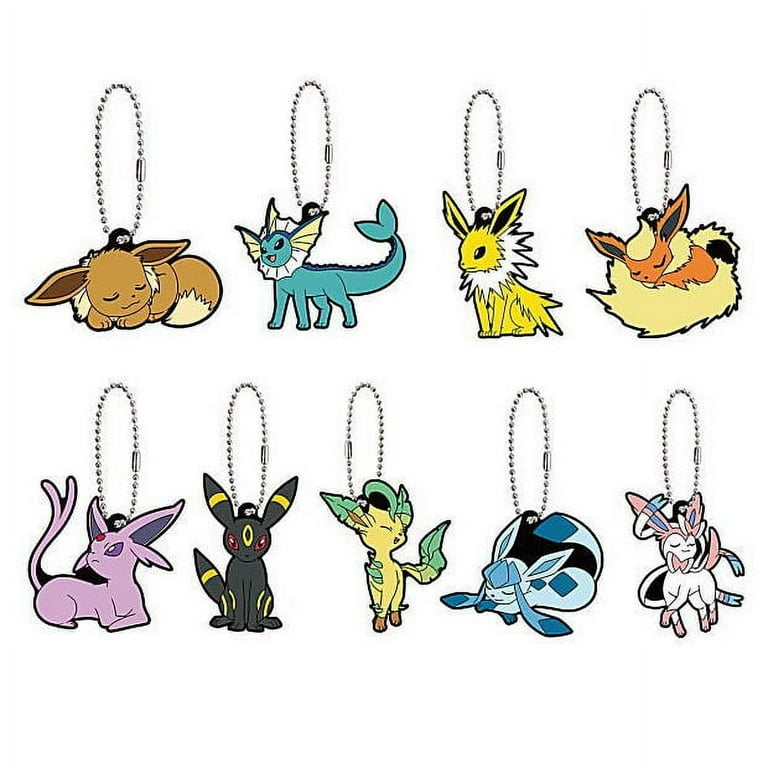 Pokemon Eevee Evolutions Figure Keychain 9 Pieces Set (In-stock