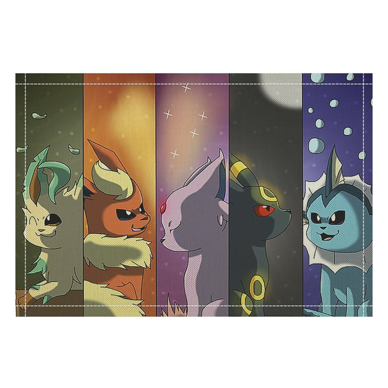 Pokemon_Eevee Linen Placemat, Tabletop Decor Reusable Washable Party ...