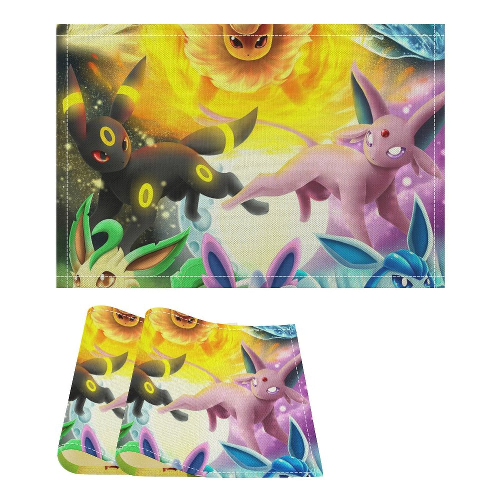 Pokemon_Eevee Linen Placemat, Tabletop Decor Reusable Washable Party ...