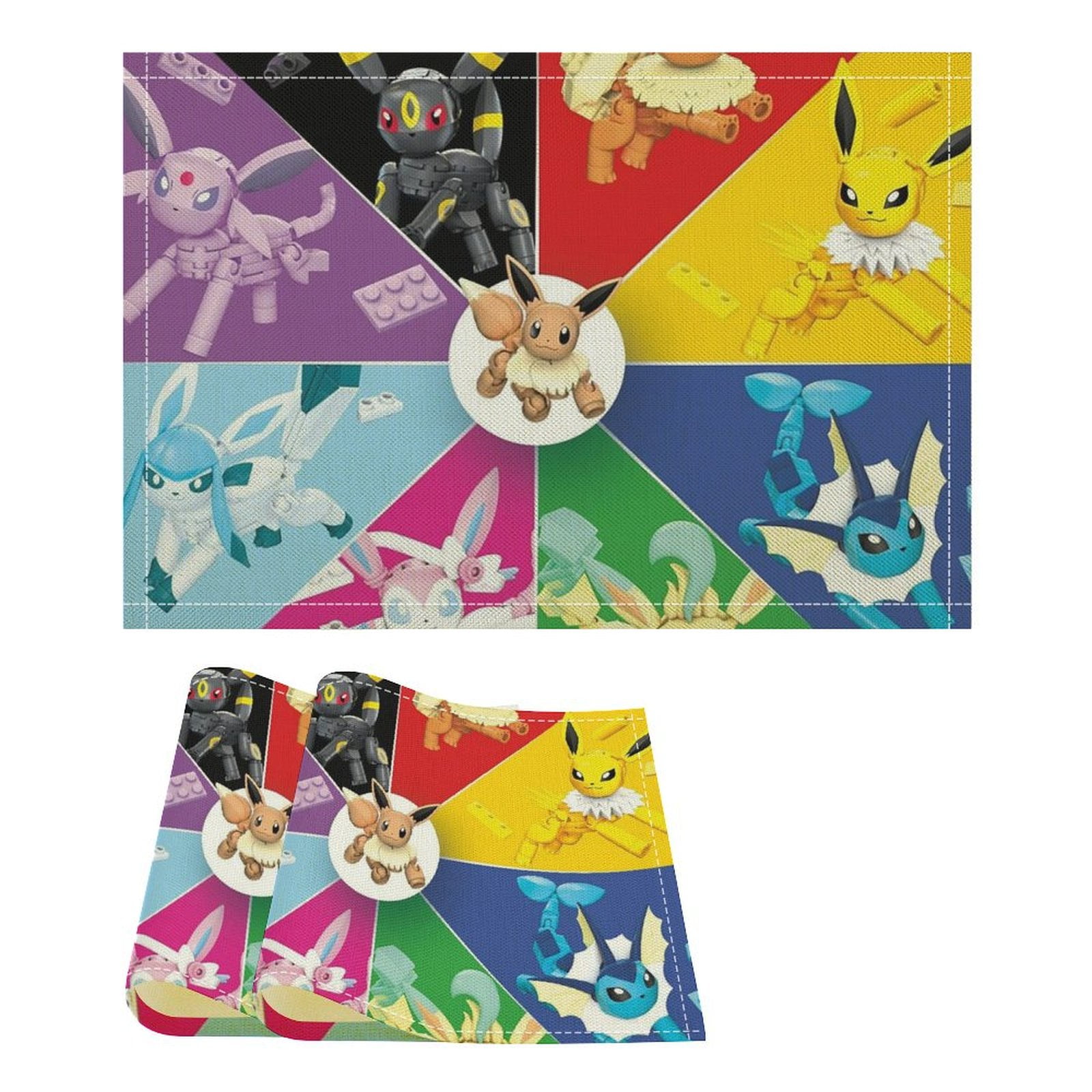 Pokemon_Eevee Linen Placemat, Tabletop Decor Reusable Washable Party ...