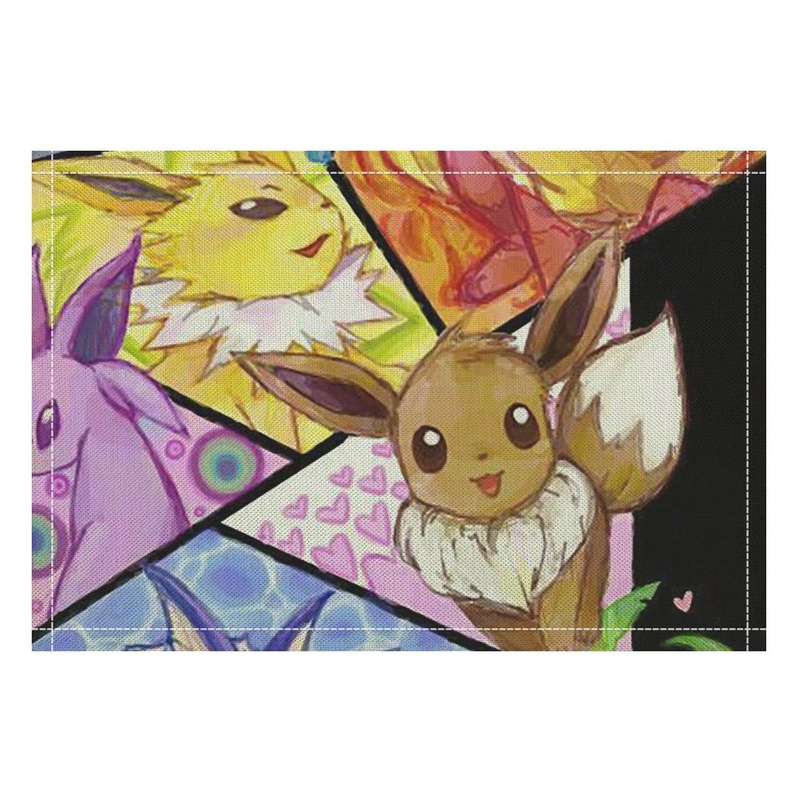 Pokemon_Eevee Linen Placemat, Tabletop Decor Reusable Washable Party ...