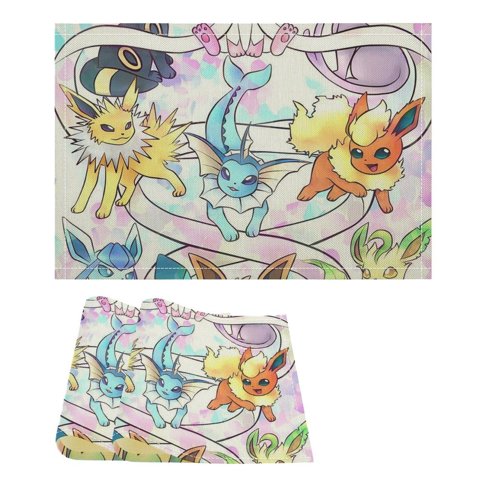Pokemon_Eevee Linen Placemat, Tabletop Decor Reusable Washable Party ...