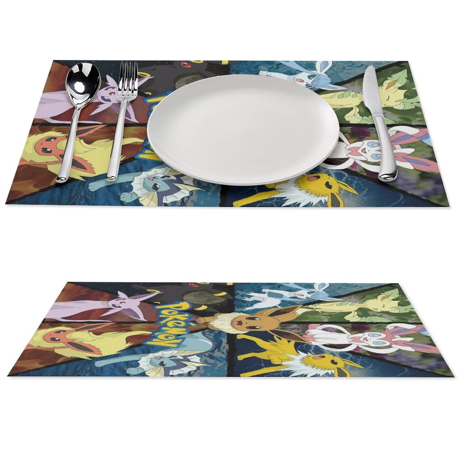 Pokemon Eevee Placemat Non-Slip Insulation Place mats Washable PVC ...