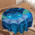 Pokemon_Eevee Round Tablecloth，Waterproof Stain and Wrinkle Resistant