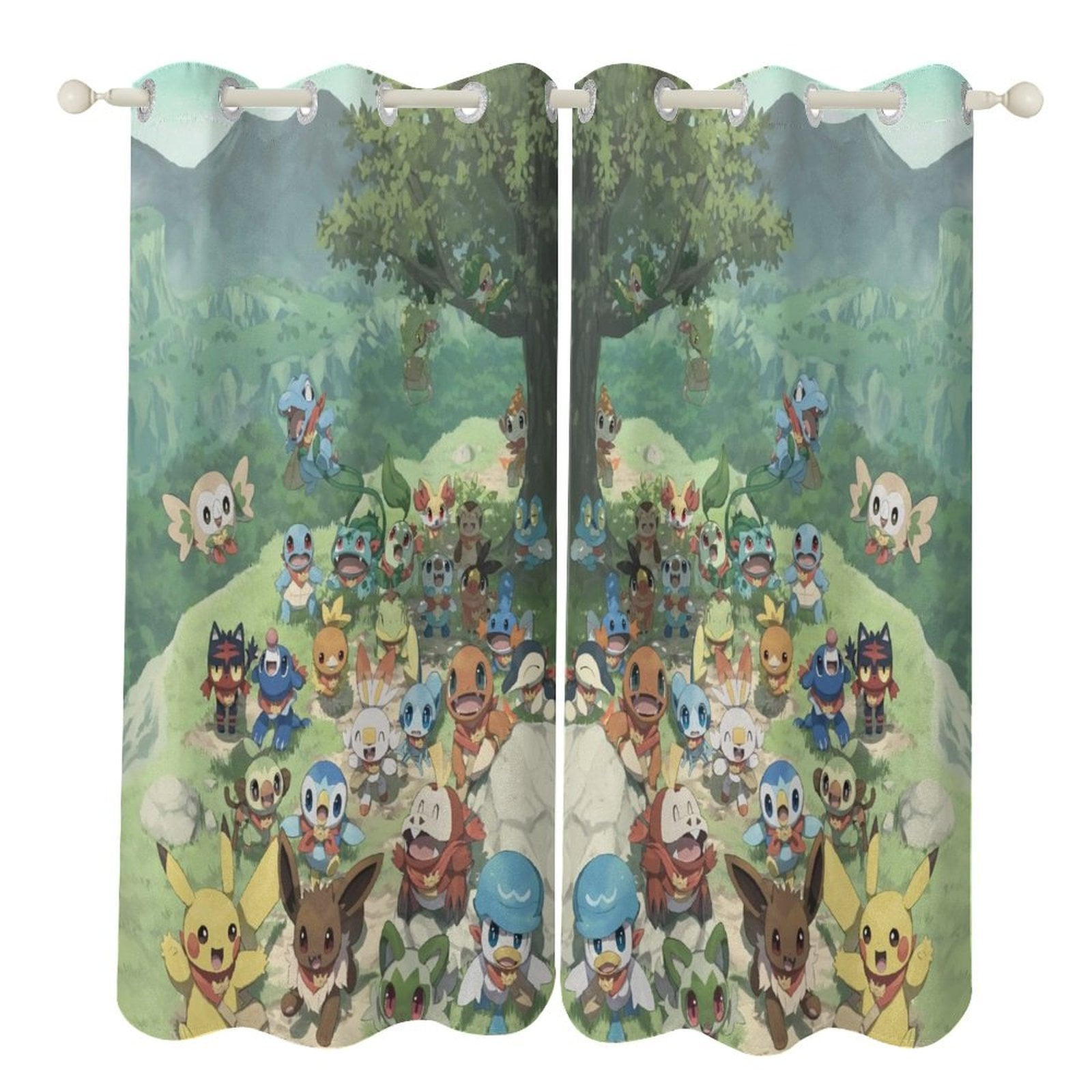 Pokemon Eevee Vaporeon Flareon Jolteon Umbreon Espeon Curtains,Blackout ...