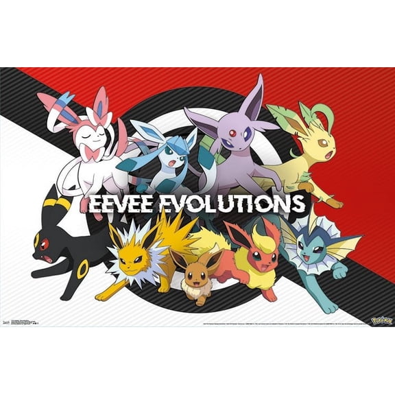 Pokemon - Eeveelution Poster Print (34 x 22)