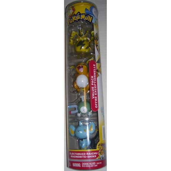 Pokemon Electabuzz, Raichu, Magnemite & Shinx Basic Figure 4-Pack
