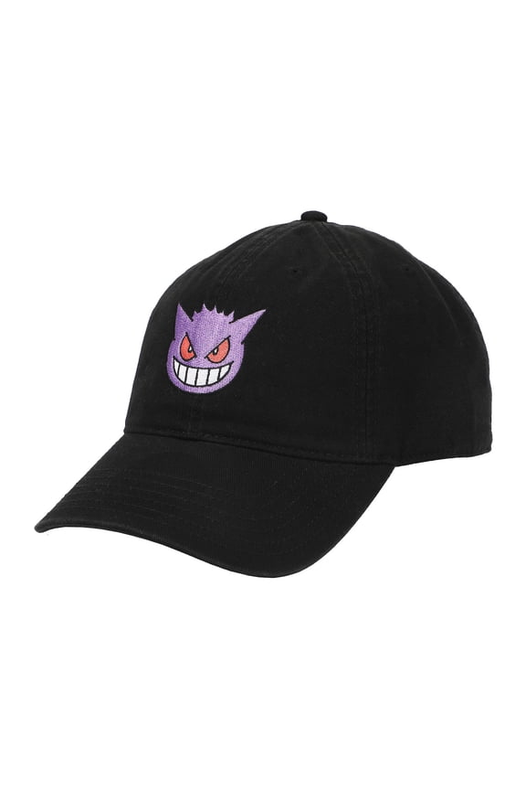 Pokemon Embroidered Gengar Adult Baseball Hat (One Size)