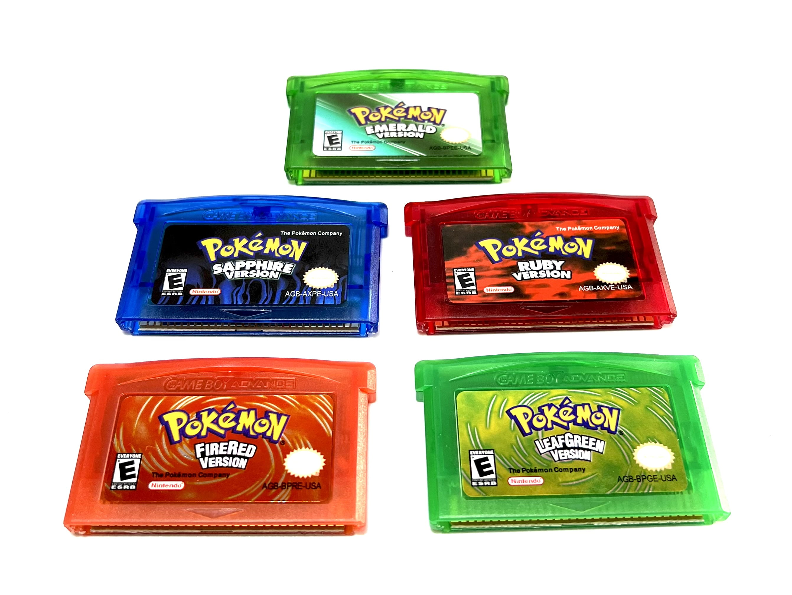 JCE Multi-Pack Pokemon GBA Gameboy Advance Game Cards (5