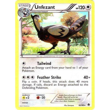 Pokemon Emerging Powers Unfezant #82