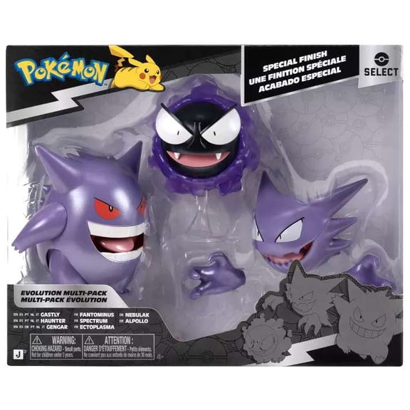 Pokemon Evolution Multi-Pack Gastly, Haunter & Gengar Action Figure 2-Pack [Special Finish]