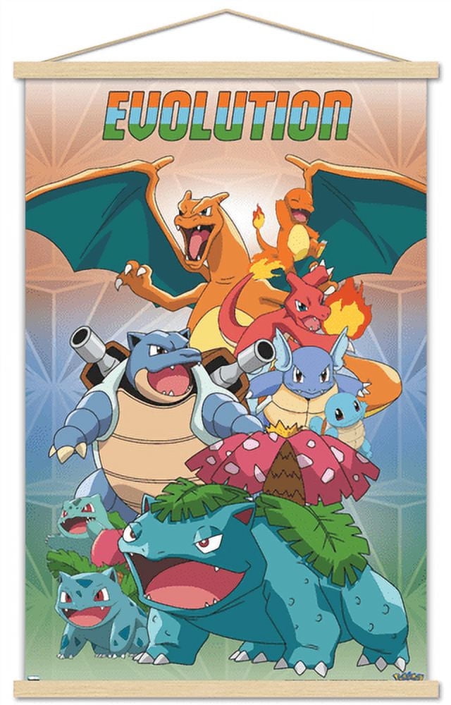 ポケモン　◆完全ポスターカタログ　［3枚セット］ Pokemon-Evolution-Trio-Wall-