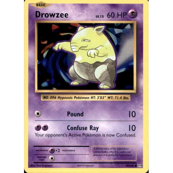 Pokemon Evolutions Common Drowzee #49