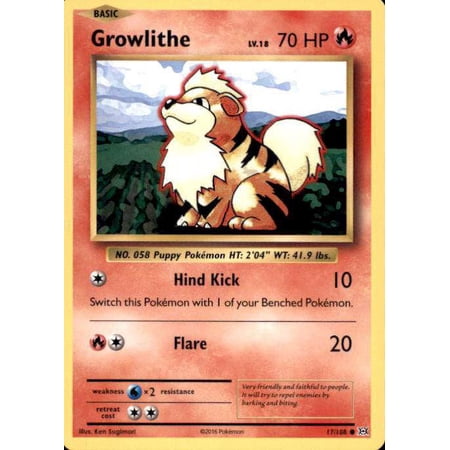 Pokemon Evolutions Common Growlithe #17