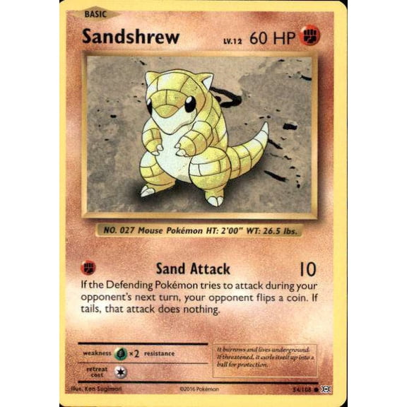 Pokemon Evolutions Common Sandshrew #54