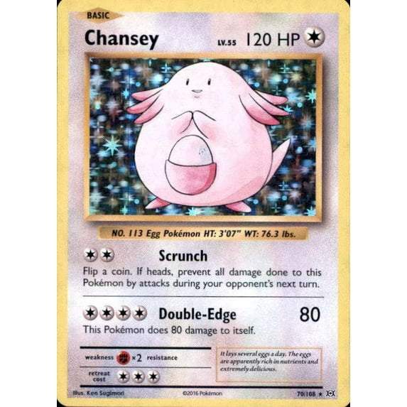 Pokemon Evolutions Holo Rare Chansey #70