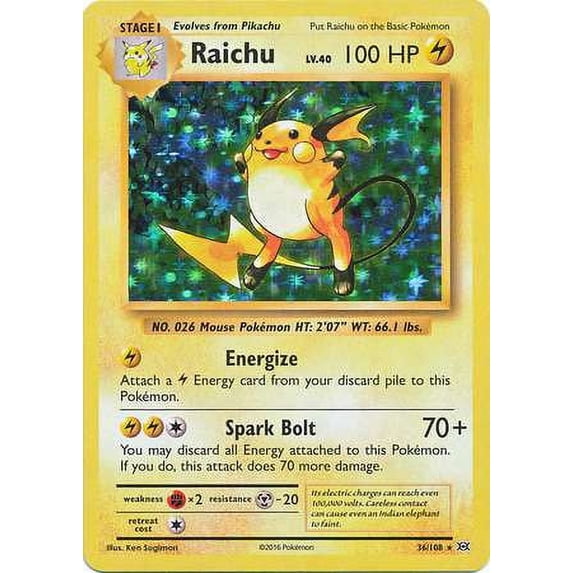 Pokemon Evolutions Raichu #36