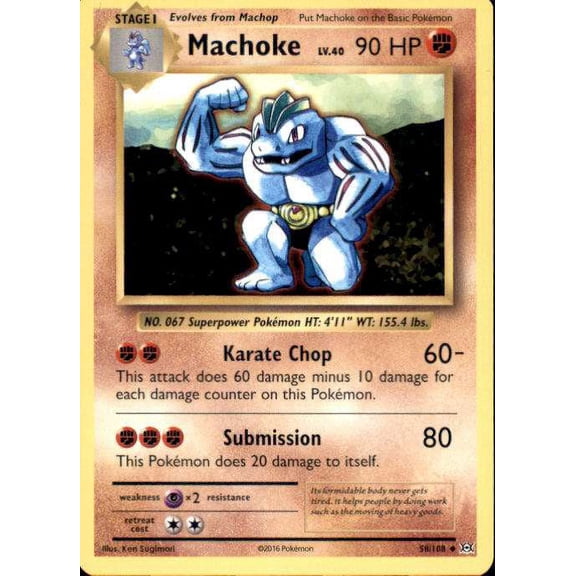 Pokemon Evolutions Uncommon Machoke #58
