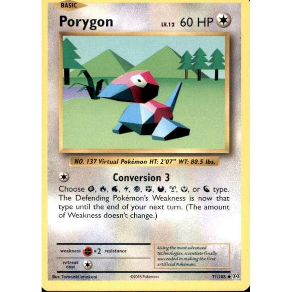 Pokemon Evolutions Uncommon Porygon #71