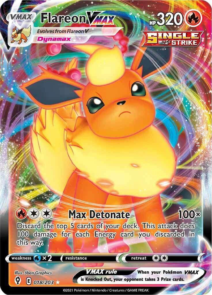 2021 Pokémon Flareon VMAX #188GemMint 10 Pokemon Evolving Skies Flareon VMAX #018 - Walmart.com