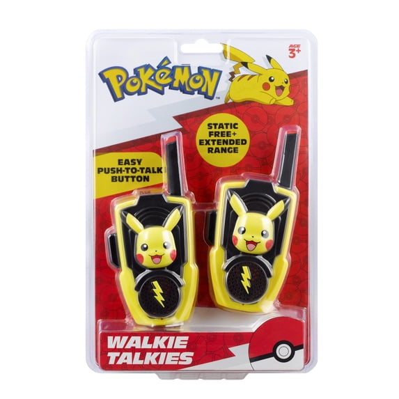 Pokemon Pikachu Extended Range Walkie Talkies for Kids Collectible