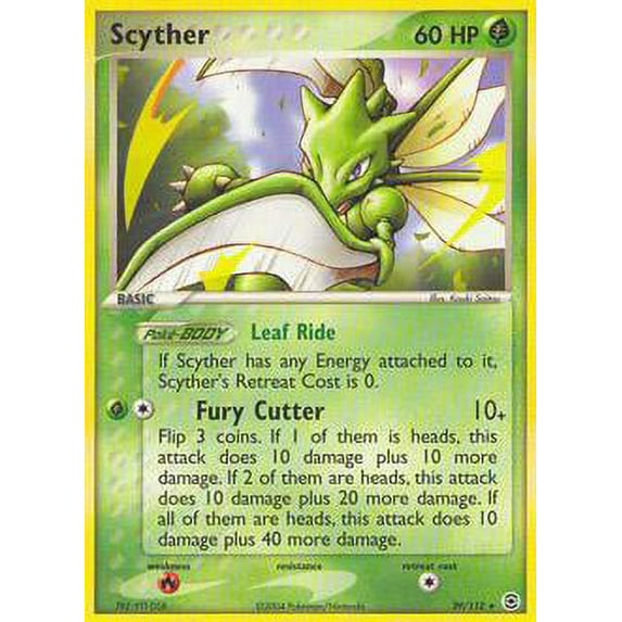 Pokemon Fire Red & Leaf Green Scyther #29