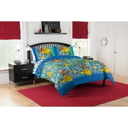 Pokemon First Starters 5 Piece Full Bed In A Bag Set – Complete Kids Bedding Set with Comforter, Sheets & Pillowcases