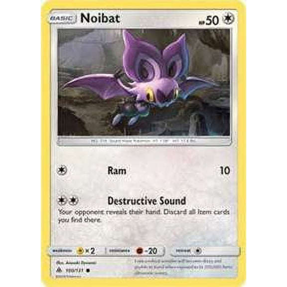 Pokemon Forbidden Light Noibat #100