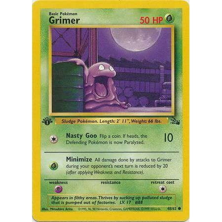 Pokemon Fossil Common Grimer #48 (1st Edition)