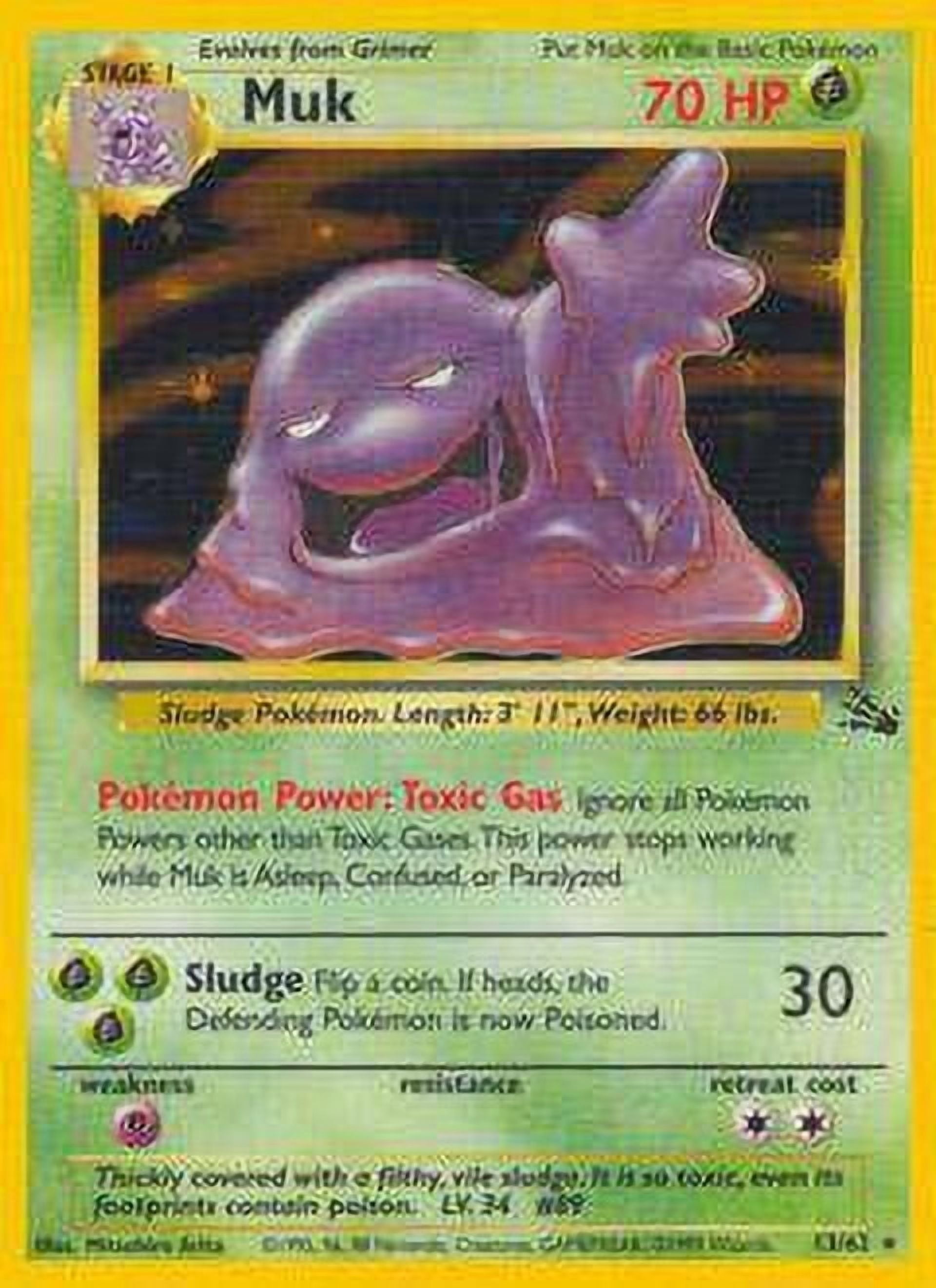 dark muk pokemon card value - 089/165 - Pokemon 151 - Reverse Foil or Paralyzed Pokemon Fossil Rare Holo Muk