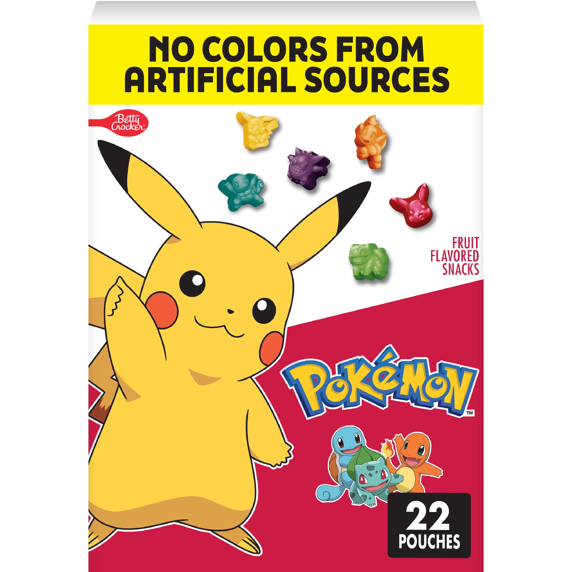 Betty Crocker, Pokemon Fruit Flavored Snacks, 17.6 oz, 22 Pouches