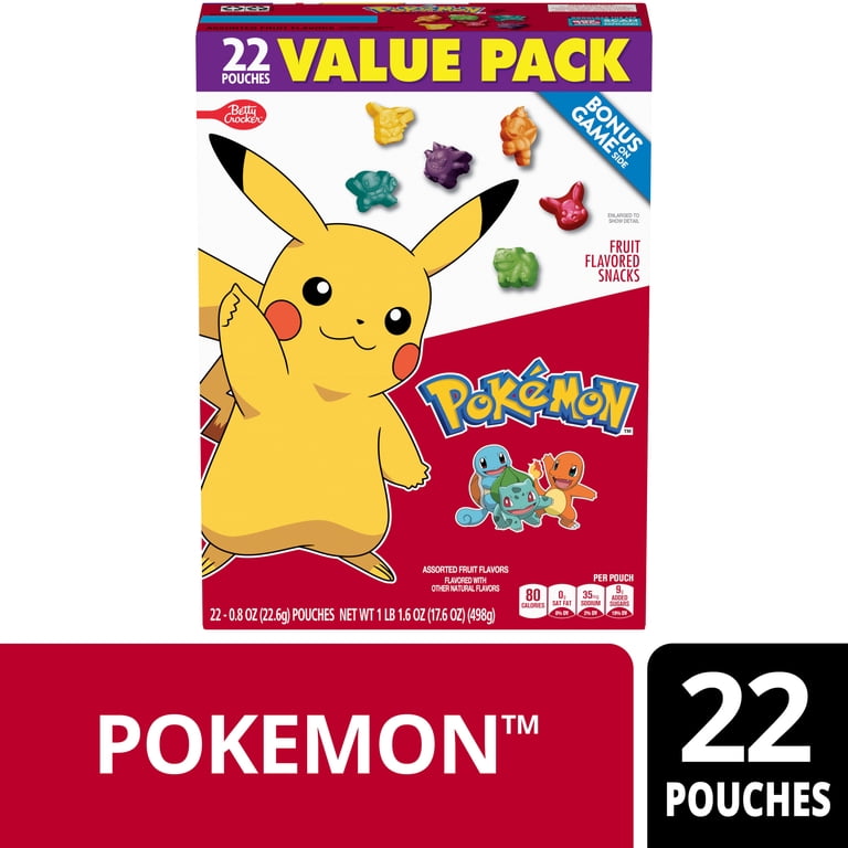 Betty Crocker Pokémon Fruit Flavored Snacks 22 Pouches, 17.6 oz