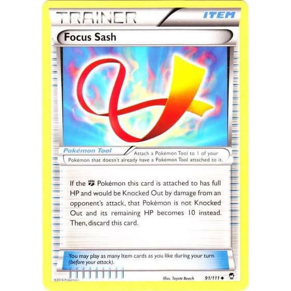 Pokemon Furious Fists Uncommon Focus Sash #91