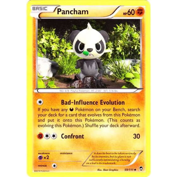 Pokemon Furious Fists Uncommon Pancham #59