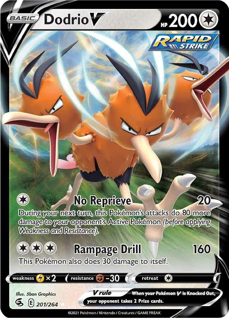 Pokemon Fusion Strike Dodrio V #201 - Walmart.com